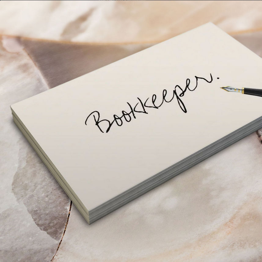 Free Handwriting Script Calligraphy Nib Bookkeeper Business Cards