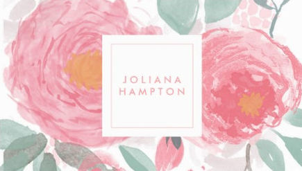 Beautiful Hand Painted Pink Floral Personal Profile Business Cards