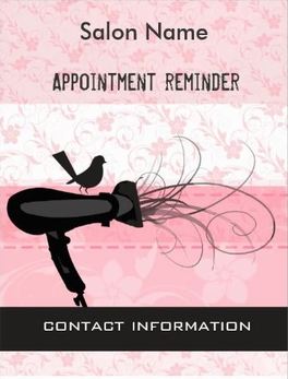 Girly Pink Floral Beauty Salon Appointment Reminder Postcards 