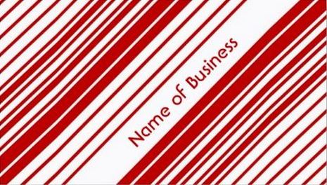 Modern Red and White Peppermint Candy Stripes Business Cards 