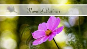 Elegant Evening Bokeh Pink Cosmos Wildflower Bloom Business Cards