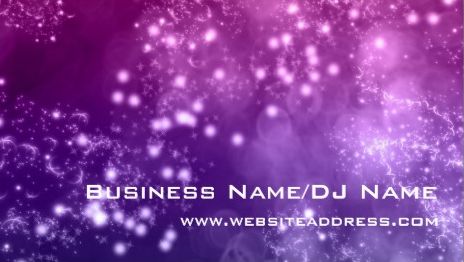 Glamorous Brilliant Purple and Pink Elegant Nebula Bokeh Business Cards