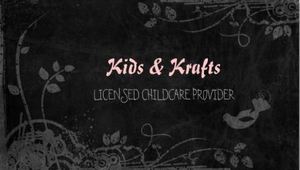Licensed Childcare Provider Cute Floral Blackboard Business Cards