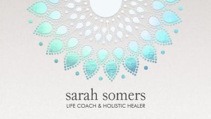 Aqua Floral Wellness and Holistic Health Appointment Reminder Business Cards 