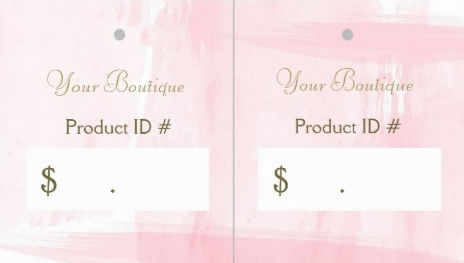 Simple Chic Pink Boutique Retail Sales Hang Tags Made From Business Cards