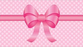 Cute Pink Double Bow Girly Polka Dots Contact Info On Back Business Cards