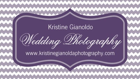 Trendy Purple and White Chevron Girly Wedding Photographer Business Cards