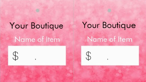 Modern Pink Boutique Soft and Chic Hang Tags Made From Business Cards