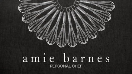 Elegant Black and Silver Whisk Design Personal Chef Business Cards