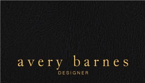 Simple Elegant Black  Leather Look Professional Business Cards