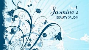 Girly Blue Floral Grunge Feminine Hair and Beauty Salon Business Cards