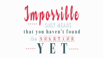  Impossible Means No Solution Yet Life Coach Retro Typography Business Cards