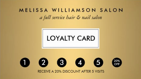 Simple Modern Faux Gold Customer Loyalty Punch Card Business Cards