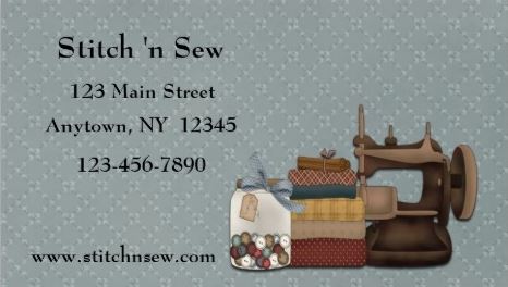 Cute Old Fashioned Country Sewing Machine Crafts Business Cards