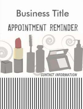 Makeup and Facial Appointment Reminder Postcards