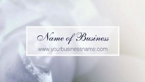 Elegant White Wedding Rose Feminine Floral Background Business Cards