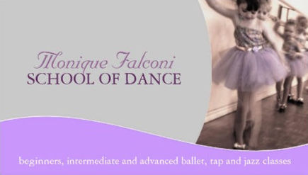 Precious Ballerinas in Purple Tutus School of Dance Business Cards