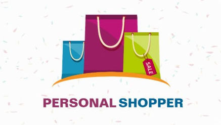Colorful Shopping Bags With Sales Tag Personal Shopper Business Cards