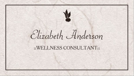 Professional Brown Health and Nutrition Simple Organic Paper Business Cards