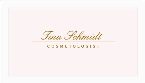 Simple Elegant Cosmetology Spa and Salon Pale Pink Business Cards
