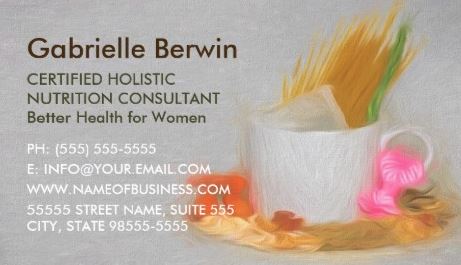 Feminine Foods Nutrition Consultant Women Health Business Cards