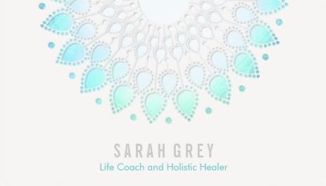 Blue Floral Wellness and Holistic Health Appointment Business Cards