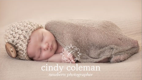 Beautiful Baby Newborn Photography Monogram Photographer Business Cards 