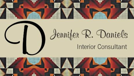 Unique Native American Indian Tribe Elegant Mosaic Pattern Business Cards