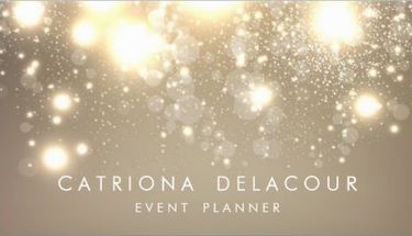 Gold Subtle Glitter Sparkles Bokeh Event Planner Business Cards