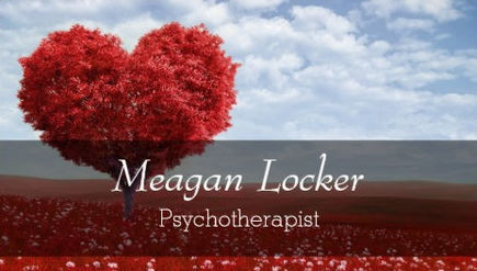 Whimsical Red Heart Tree Psychotherapist Business Cards