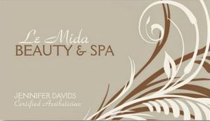 Natural Beige Swirls Beauty Salon and Spa Business Cards
