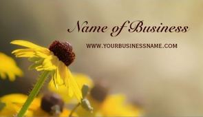 Elegant Yellow Floral Beautiful Black-Eyed Susan Flower Business Cards