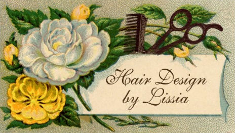 Vintage Yellow Floral With Scissors and Comb Hairdresser Business Cards