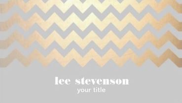 Modern Gold and Grey Elegant Chevron Zigzag Template Business Cards