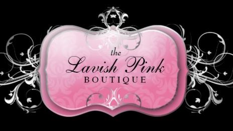 Lavish Pink and Black Damask Boutique Silver Filigree Business Cards
