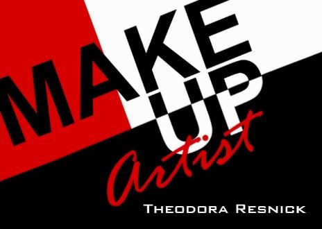 Modern Makeup Cosmetics Artist Red Black Color Block Business Cards