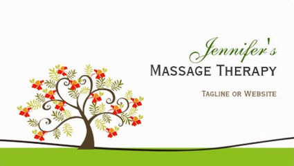 Whimsical Swirl Wish Tree Elegant Massage Therapy Business Cards