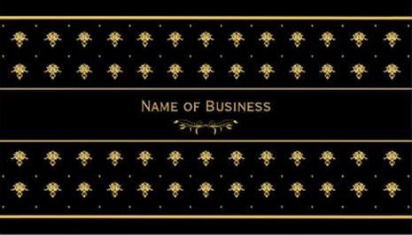 Elegant Black And Gold Damask Professional Book Cover Style Business Cards