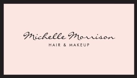 Simple Border Vintage Pink Makeup and Beauty Business Cards