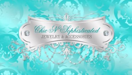 Elegant Aqua Blue Damask Luxury Swirl Shimmer Business Cards 