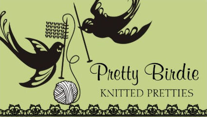 Cute Custom Color With Pretty Birds Knitting Business Cards