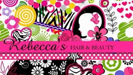 Colorful Crazy Zebra Print  Collage Hair and Beauty Business Cards