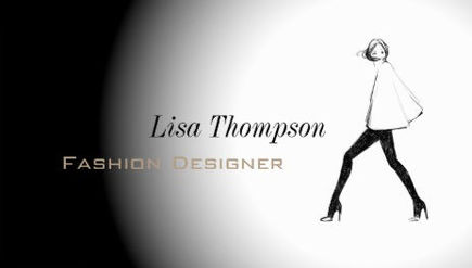 Retro Mod Black and White Fashion Designer With Woman Runway Model