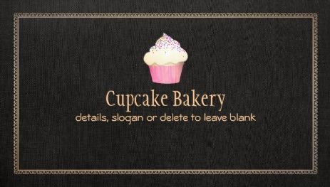 Elegant Catering Pink Cupcake Bakery Pastry Chef Template Business Cards