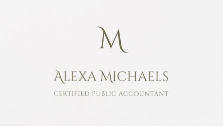 Simple Monogram Certified Public Accountant Business Cards