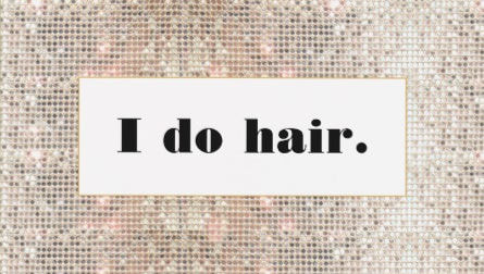 Bold I Do Hair Faux Silver Sequins Hair Stylist Salon Business Cards