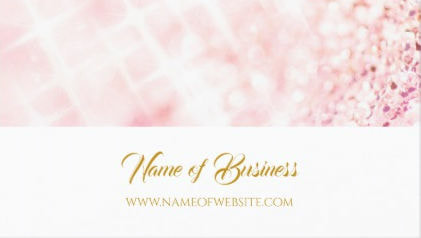 Elegant Pink Glitter Sparkle Bokeh Gold Script Business Cards