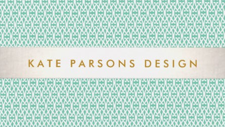 Stylish Designer Modern Mint and White Pattern Silver Stripe Business Cards
