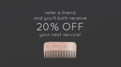 Hairstylist Rose Gold Sequin Comb Customer Loyalty Referral Cards