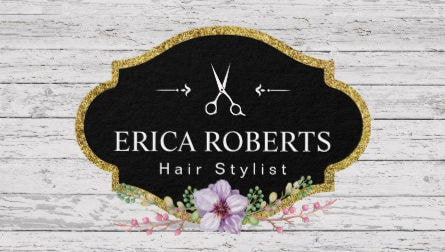 Rustic Elegance Hair Stylist Vintage Floral White Wood Business Cards